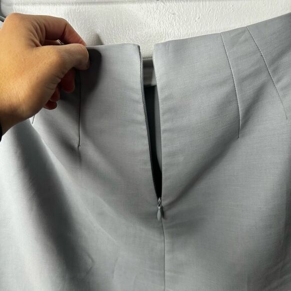 Marni Gray Pencil Skirt Size EU 44 US 12 Zipper Back Closure Drapey Italy - Picture 9 of 13